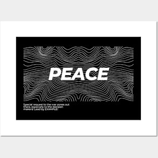 PEACE - Serene Minimalist Design for Harmony Posters and Art